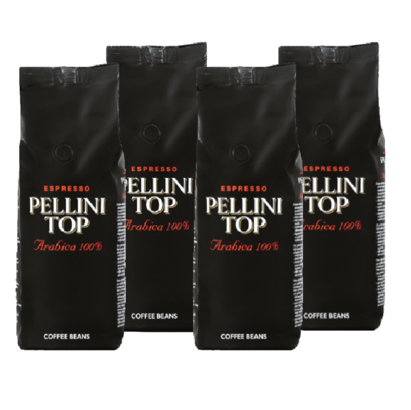 Kavos pupelės PELLINI TOP 100% Arabica, 4 x 1 kg