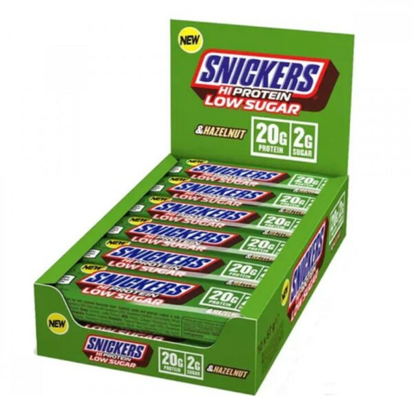 Baltyminiai batonėliai SNICKERS Hi Protein Hazelnut, 57 g x 12 vnt.