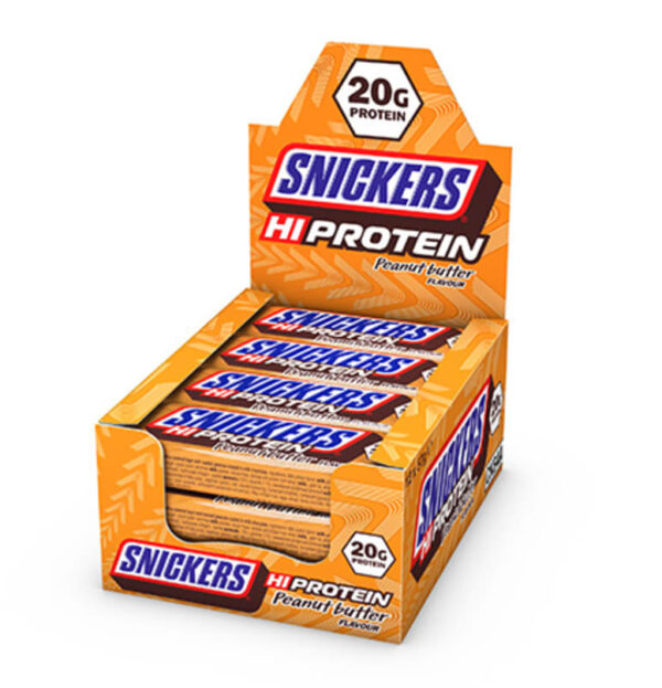 Baltyminiai batonėliai SNICKERS Hi Protein Peanut Butter, 57 g x 12 vnt.